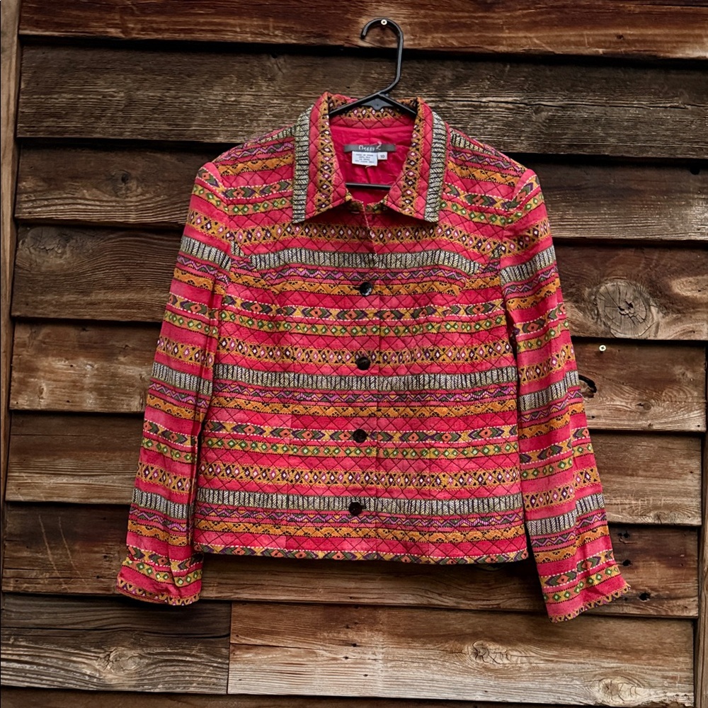 Maggie l 100% silk Colorful Patterned Women's Jacket